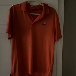 Cutter & Buck Orange Polo Forge Eco Stretch Virginia Cavaliers Size M